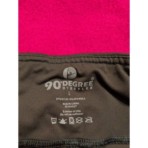 90 Degree by Reflex Gray High Rise Leggings Size L Nylon Spandex 28x28 - Picture 5 of 8